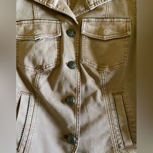 White House Black Market Jean waist cut Jean jacket